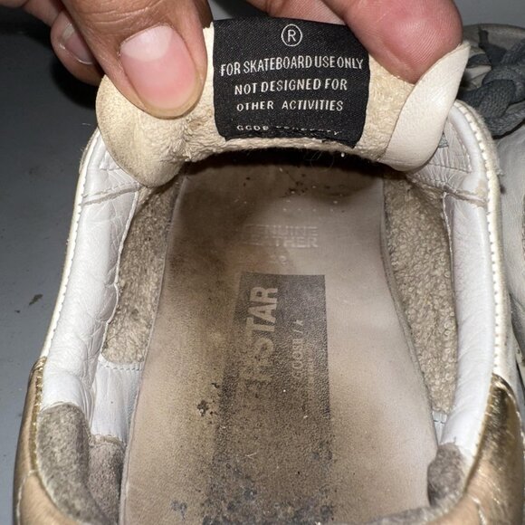 Golden Goose Superstar Shoes Womens Size 9 White Gray Star Gold Heel Sneakers - Picture 8 of 11